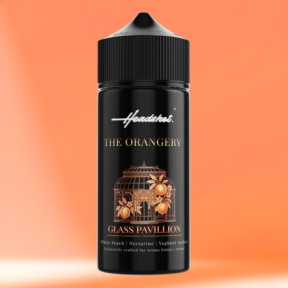 GLASS PAVILLION Nektarine Pfirsich Joghurt Aroma von HEADSHOT, Flasche, Ansicht 2