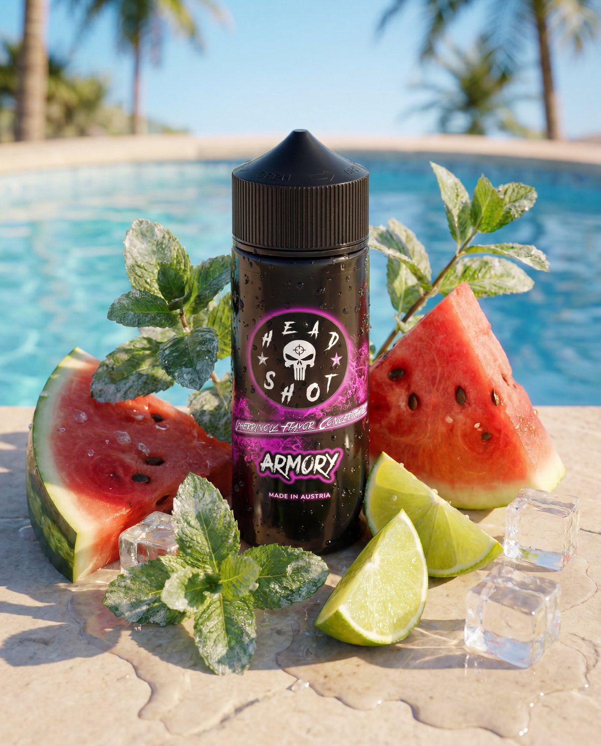 ARMORY Kaugummi Minze Wassermelone Ice Aroma von HEADSHOT, Anwendung und Stimmungsbild