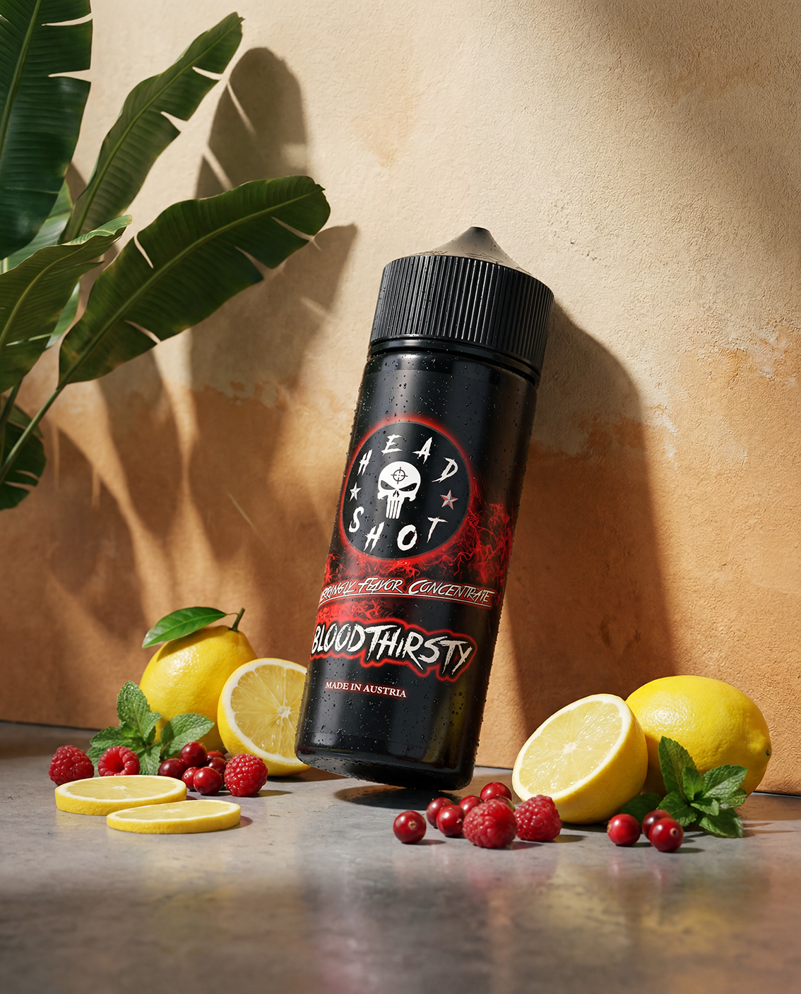 BLOODTHIRSTY Zitrone Limonade Beeren Ice Aroma von HEADSHOT, Flasche, Ansicht 6